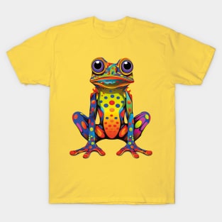 Cute Multicoloured Frog For Frog Lovers T-Shirt